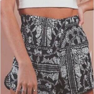 Free People movement the way home bandana print shorts